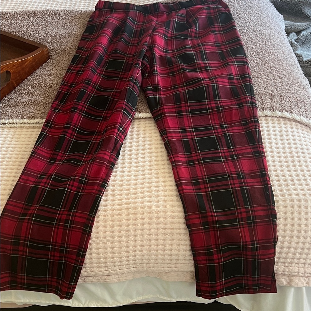 Plaid Pants - Red and Black NWOT